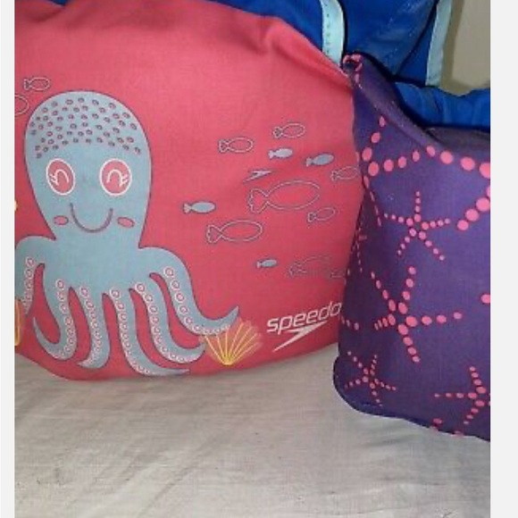 Speedo Child Flotation Device 30-50 lbs. Octopus Life Jacket Pink US Coast Guard - Picture 6 of 7